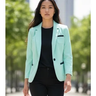 Photo of Y2K Limited Aqua/Mint Green Parisian Style Blazer