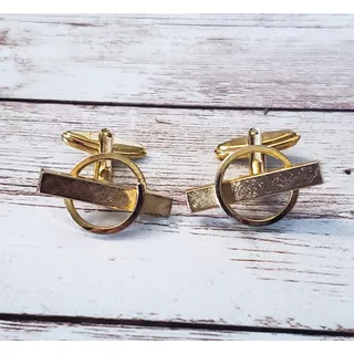 Photo of Vintage Cufflinks - Gold Tone Fancy