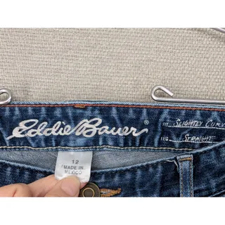 Photo of Eddie Bauer Blue Jeans Size 12 Slightly Curvy Straight -0826H19