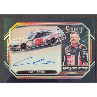 Photo of 2024 Panini Select Cole Custer Trackside Action Signatures Black Prizms 1/1
