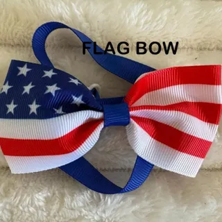 Photo of Pet Dog Cat Flag Bow Ties USA 4th of July 250th Independence Day NEW