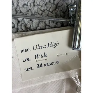 Photo of Abercrombie The A&F Sloane Tailored Wide Leg Pant Cream NWT Size 34