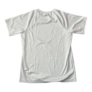 Photo of Under Armour gray black logo active shirt loose fit Heatgear youth XL