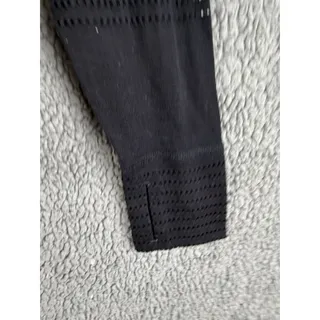 Photo of Athleta Limitless Cowl Neck Mesh Hoodie Sweatshirt Womens M Gray Black