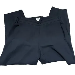Photo of J.CREW black elastic waist pull on slacks dress pants size 4 measures L