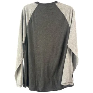 Photo of Rebel Canyon Henley baseball button shirt long sleeve charcoal gray large NWT