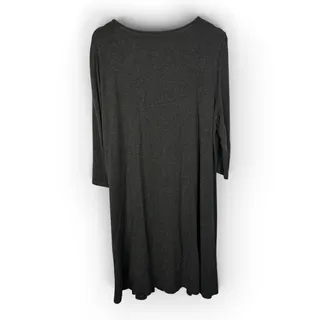 Photo of Eileen Fisher Women size 1X Charcoal Gray Pleated Shift Tunic Dress Minimalist