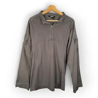 Photo of CQR Men size Large Gray Tactical Combat Shirt 1/4 Zip Utility Military Outdoor