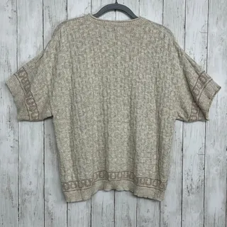 Photo of Vintage Chelsea Gardens Textured Knit Horse Shoe Short Sleeve Sweater Large