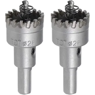 Photo of 26mm Carbide Hole Cutter, Hole Saws for Stainless Steel Sheet Metal, 2pcs