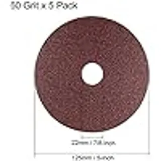Photo of Center Hole 60 Grit Sanding Grinding Discs, Resin Fiber Discs, 5 Pack