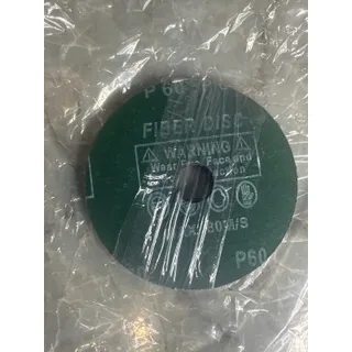 Photo of Center Hole 60 Grit Sanding Grinding Discs, Resin Fiber Discs, 5 Pack