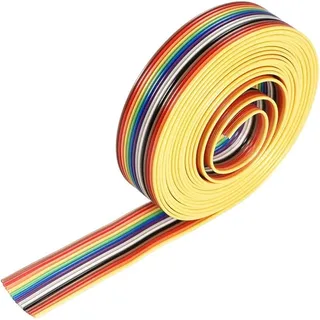 Photo of uxcell IDC Rainbow Wire Flat Ribbon Cable - 3 Meter