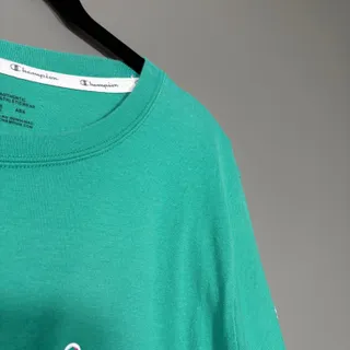 Photo of Champion Short Sleeve T-Shirt Teal Green Rainbow Logo - 2X - Women's Plus Size