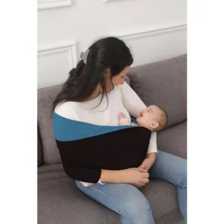 Photo of Soft Stretchy Baby Wrap Carrier, Reversible Bonding Sling- Navy & Black