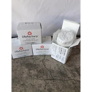 Photo of 8 Flat Caps for 4-Ounce and 9-Ounce BPA-Free Glass Baby Bottles, White (4- 2pks)