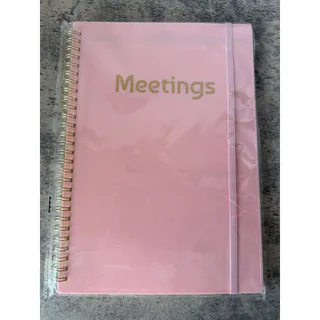 Photo of Half Meeting Half Note for Work, Minutes Organizer – 140 Pages- B5 Size , Pink
