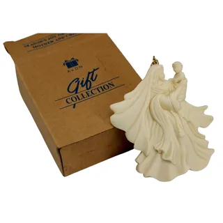 Photo of 1997 Avon Gift Collection Season's Joy Ornament Mother & Child • Resin 4" Boxed