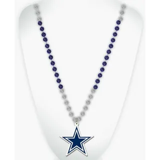 Photo of Fan Shop Team Logo Mardi Gras Style Beads- NFL Dallas Cowboys