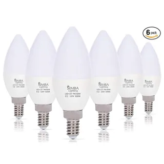 Photo of LED Candelabra Light Bulbs B11 (C37) Candle Shape E12 Base (6 Pack)