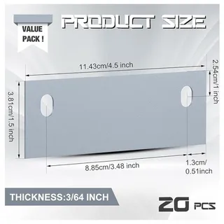 Photo of 12 Pcs Door Strike, Door Hole Filler Plate, Door Hole Cover, Hinge Filler-Silver