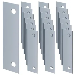 Photo of 12 Pcs Door Strike, Door Hole Filler Plate, Door Hole Cover, Hinge Filler-Silver