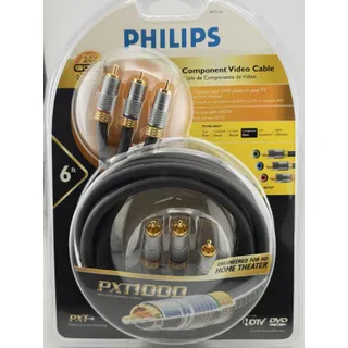 Photo of Vintage Philips PXT1000 6ft Component Video Cable NOS Sealed Gold YPbPr Retro HD