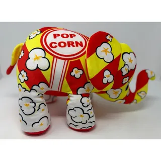 Photo of Pop Art Soft Cornelius Popcorn the Elephant Red Yellow White Black 16" Long