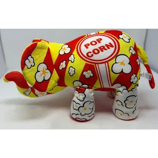 Photo of Pop Art Soft Cornelius Popcorn the Elephant Red Yellow White Black 16" Long