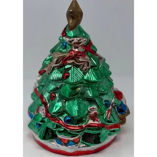 Photo of Gibson Housewares 2001 Christmas Tree Metallic Glossy Sheen Green Cookie Jar