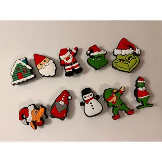 Photo of Christmas Croc/Shoe Charms 10 New in Package Ginch Santa Snowman