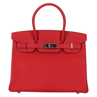 Photo of Hermes Leather Birkin 30 Handbag Red