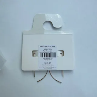 Photo of Banana Republic Gold Tone Open Crescent Hoop Earrings NWT
