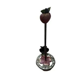 Photo of Vintage Apple Metal Paper Towel Holder Countertop Kitchen Roll Stand Cast Iron