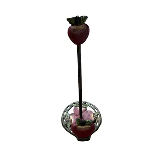 Photo of Vintage Apple Metal Paper Towel Holder Countertop Kitchen Roll Stand Cast Iron