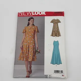 Photo of UNCUT New Look N6652 Misses Fit & Flare Dress Sewing Pattern Sizes 10-22