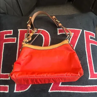 Photo of Dooney & Bourke Red Nylon Sac Style Red Shoulder Bag Women's EUC