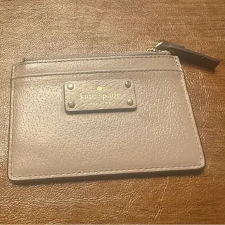 Photo of Kate Spade Adi Grove Street Almondine Leather Zip-top Cardholder Wallet