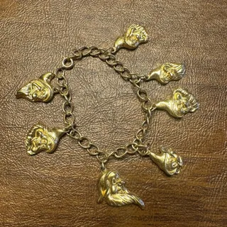 Photo of Disney Seven Dwarfs Gold Charm Vintage Bracelet