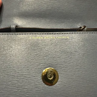 Photo of Lauren Ralph Lauren Powder Blue Wallet Leather Clutch Women’s EUC