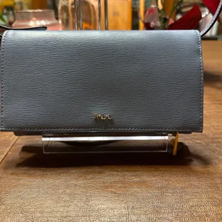 Photo of Lauren Ralph Lauren Powder Blue Wallet Leather Clutch Women’s EUC
