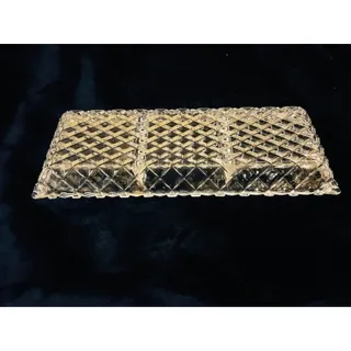 Photo of Vintage Pressed Glass 3-Section Relish Serving Tray