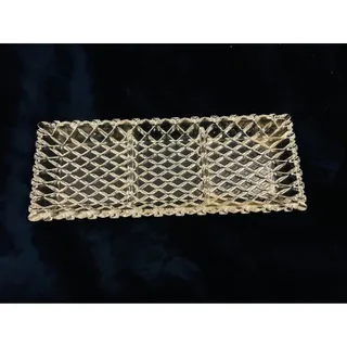 Photo of Vintage Pressed Glass 3-Section Relish Serving Tray