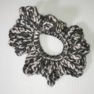 Photo of NWT Gray Pink Handmade Crocheted Hair Scrunchie