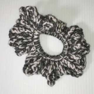 Photo of NWT Gray Pink Handmade Crocheted Hair Scrunchie