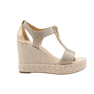 Photo of Michael Kors Womens Sandals Berkley Espadrille Brown Casual Wedge Heels 9.5M