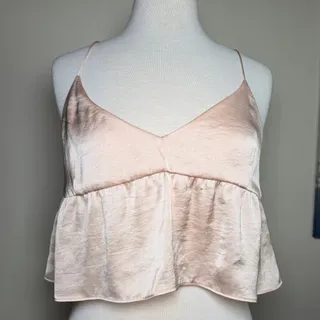 Photo of wilfred Lover Cropped Babydoll Tank Top Coral Blush Size M