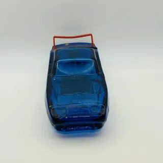 Photo of Vintage 1974 Avon Stock Car Racer Blue Glass Decanter Electric Pre-Shave