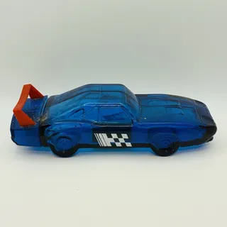 Photo of Vintage 1974 Avon Stock Car Racer Blue Glass Decanter Electric Pre-Shave
