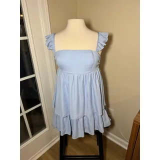 Photo of Lucy in the Sky Baby Blue Tie Back Dress Size Medium